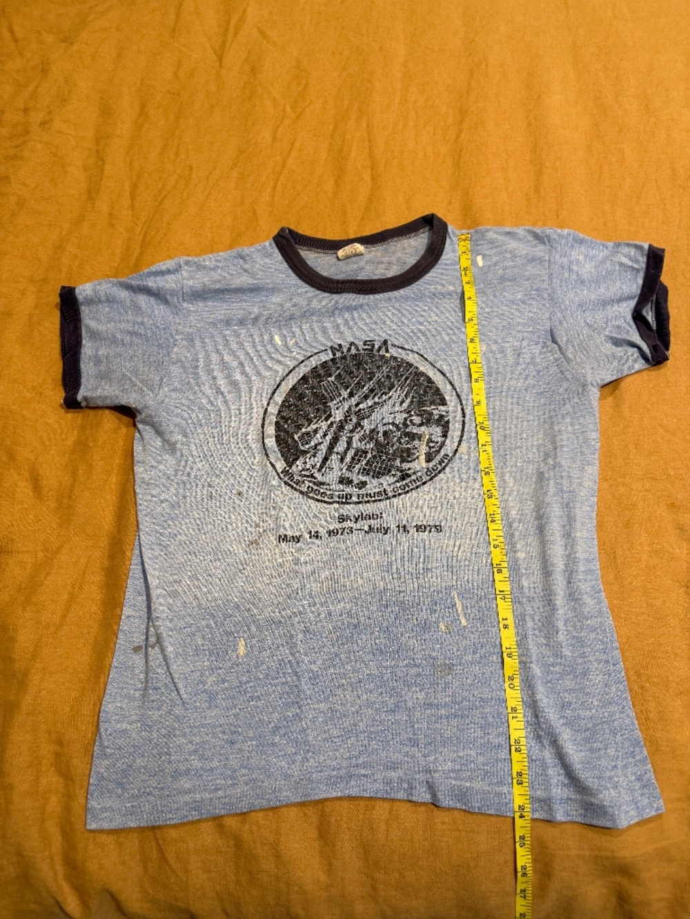 Vintage NASA Skylab ringer tee, Heather Blue/Navy, 'Medium'
